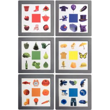 Lot de 6 puzzles association, les couleurs