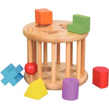 Trieur de formes à rouler en bois