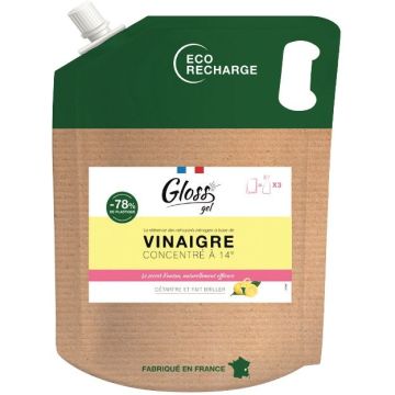 Eco-recharge 2,5L vinaigre blanc 14° citron