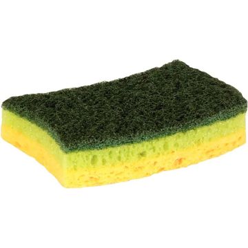 Lot de 10 éponges avec abrasif vert 11x7cm