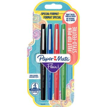 Pochette de 4 feutres Flair Original assortis
