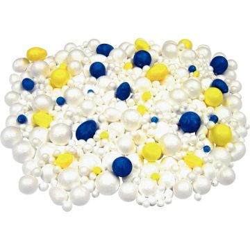 Carton de 600 boules et oeufs en styropor assortis