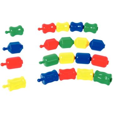 Sac de 32 perles clics XXL assorties