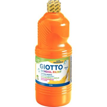 Flacon de 1 L de gouache liquide lavable GIOTTO coloris orange