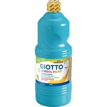 Flacon de 1 Litre de gouache liquide lavable GIOTTO coloris cyan