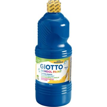 Flacon de 1L de gouache liquide lavable GIOTTO, coloris bleu outremer