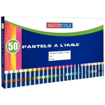 Boîte de 50 pastels à l'huile Majuscule