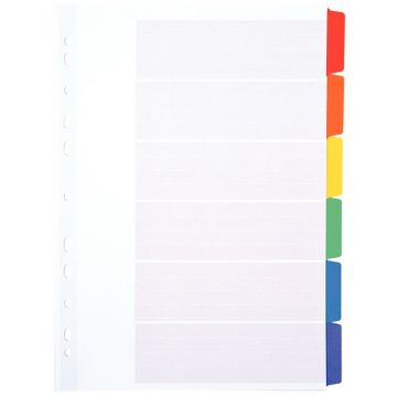 Jeu de 6 intercalaires en carte Mylar, format A4