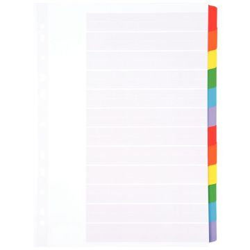 Jeu de 12 intercalaires en carte Mylar, format A4+