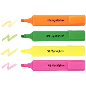 Pochette de 4 surligneurs large standard assortis