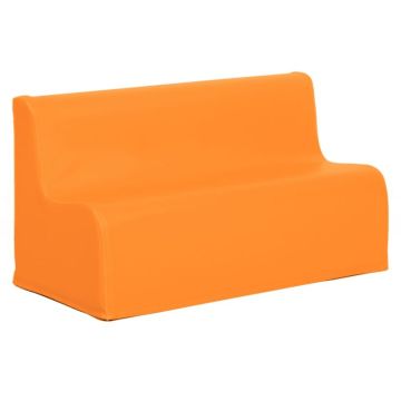 Canapé 2 place en PVC 17cm orange