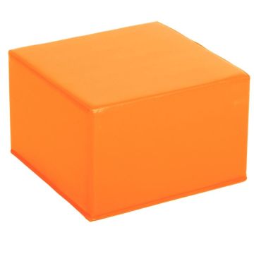 Pouf carré en PVC 40x40x25cm orange