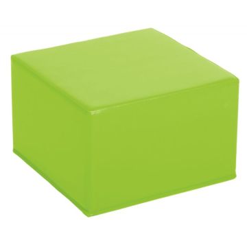 Pouf carré en PVC 40x40x25cm vert