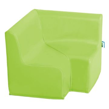 Chauffeuse d'angle 90° 56x56x45cm vert