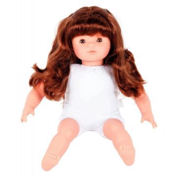 Poupon fille européenne avec cheveux corps tissu 40 cm