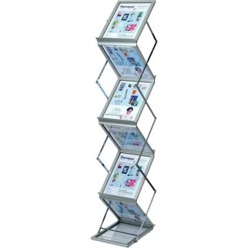 Présentoir sur pieds 6 compartiments pliable