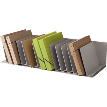 Trieur à courrier 16 cases inclinées gris