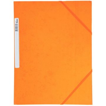 Chemise 3 rabats à élastiques en carte grainée 5/10ème 450g orange