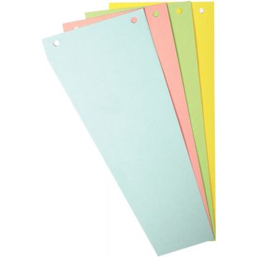 Paquet de 100 fiches intercalaires trapézoïdales FOREVER 180g, coloris assortis