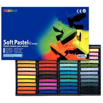 Boîte de 48 pastels sec carre assorties