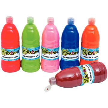 Carton de 6 Flacons de 1 L de gouache liquide