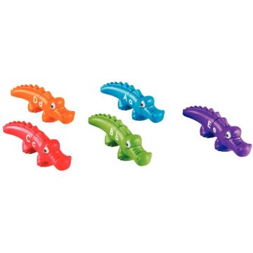 Baril de 13 alligators lettres assortis