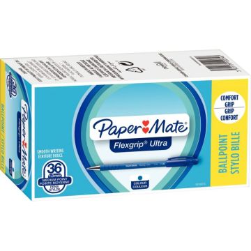 Pack de 36 stylos Flexgrip Ultra bleus dont 6 gratuits