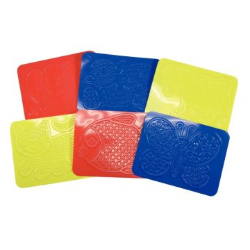 Sachet de 6 plaques à embosser, les animaux