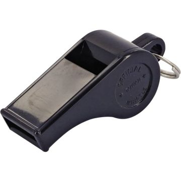 Boîte de 12 sifflets en plastique noir