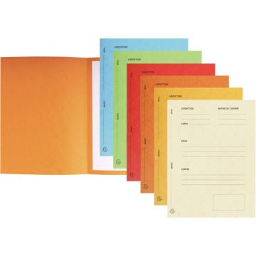 Paquet de 25 chemises de plaidoirie "Pour/Contre" 265g, coloris assortis