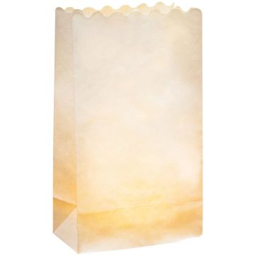 Sachet de 5 photophores en papier blanc