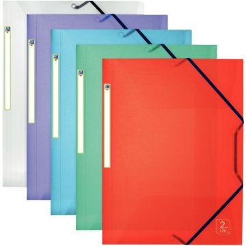 Chemise 3 rabats à élastiques 2ND LIFE en polypropylène, coloris assortis