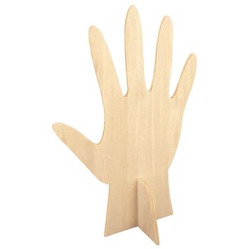 Lot de 10 mains porte-bagues en bois