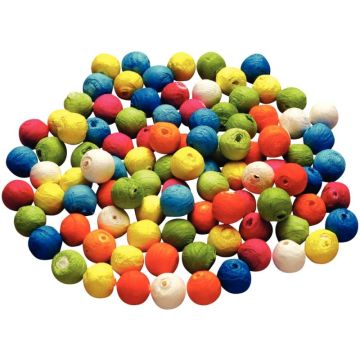 Sachet de 100 boules cellulose colorées, diamètre 25 mm