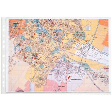Sachet de 25 pochettes perforées en polypropylène grainé, format A3 à l'italienne