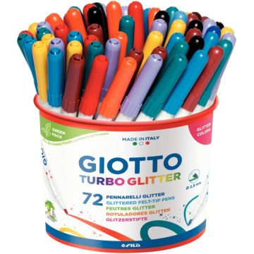 Pot de 72 feutres Turbo Glitter assortis
