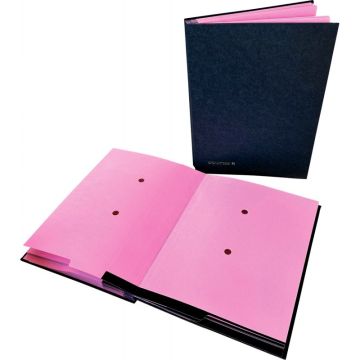 Parapheur 20 compartiments, couverture papier, coloris noir