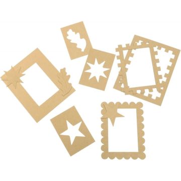 Lot de 24 cadres photo en carton 23x18 cm avec 12 planches de décorations 3D
