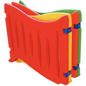 Lot de 4 barrières en plastique 120x92cm