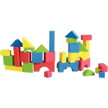 Jeu de construction 80 pièces en mousse EVA, couleurs assorties