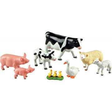 Lot de 8 Jumbo animaux de la ferme, mamans et bébés