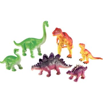 Lot de 6 Jumbo dinosaures, mamans et bébés