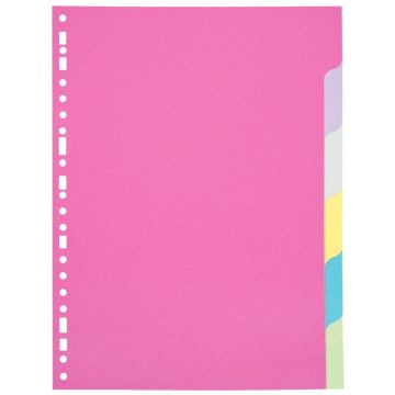 Jeu de 6 intercalaires en carte dossier 170g, format A4