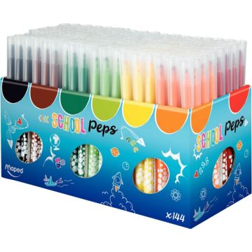 Classpack de 144 feutres Schoolpeps assortis