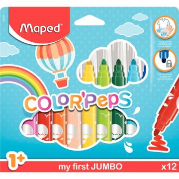 Pochette de 12 feutres ColorPeps assortis