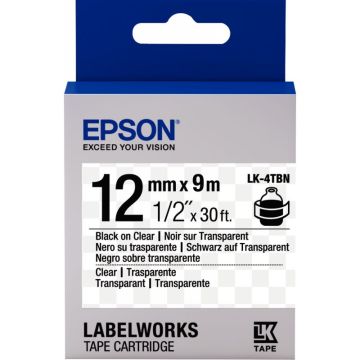 Recharge EPSON LK  12mmx9m noir/transparent