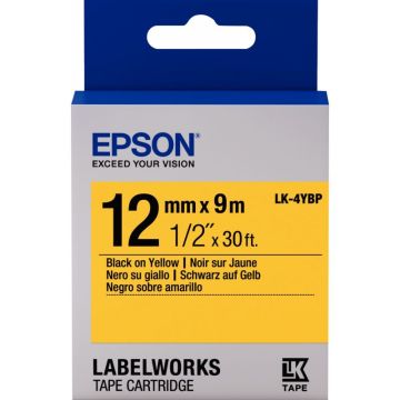 Recharge EPSON LK 12mmx9m noir/jaune