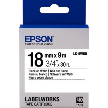 Recharge EPSON LK 18mmx9m noir/blanc