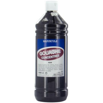 Flacon 1L de gouache concentrée MAJUSCULE, coloris noir