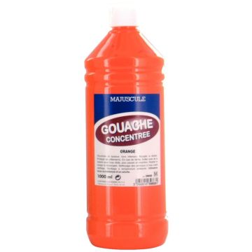 Flacon 1L de gouache concentrée MAJUSCULE, coloris orange